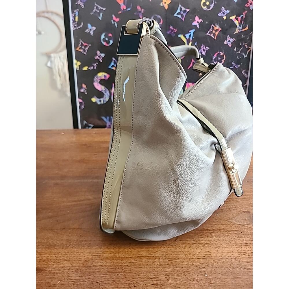 Gussaci Shoulder Handbag Gray Faux Leather - Picture 3 of 16
